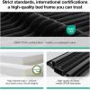 imageNovilla King Size Bed Frame Plush CloudSoft Bed Corduroy Upholstered Platform Bed Frame with Headboard Easy Assembly No Box Spring Needed Modern Soft Bed Frame WhiteBlack