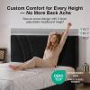 imageNovilla Queen Bed Frame with Drawers Queen Bed Frame with Headboard LED Bed Frame Queen Size Charging Station and Adjustable Headboard Bed Frame Queen Size No Box Spring Needed BeigeBlack Velvet