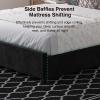 imageNovilla Queen Bed Frame with Drawers Queen Bed Frame with Headboard LED Bed Frame Queen Size Charging Station and Adjustable Headboard Bed Frame Queen Size No Box Spring Needed BeigeBlack Velvet