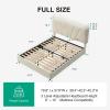 imageNovilla Queen Bed Frame with Drawers Queen Bed Frame with Headboard LED Bed Frame Queen Size Charging Station and Adjustable Headboard Bed Frame Queen Size No Box Spring Needed BeigeWhite Velvet
