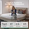imageNovilla Queen Bed Frame with Drawers Queen Bed Frame with Headboard LED Bed Frame Queen Size Charging Station and Adjustable Headboard Bed Frame Queen Size No Box Spring Needed BeigeBeige