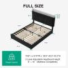 imageNovilla Queen Bed Frame with Drawers Queen Bed Frame with Headboard LED Bed Frame Queen Size Charging Station and Adjustable Headboard Bed Frame Queen Size No Box Spring Needed BeigeBlack Velvet
