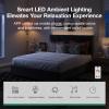 imageNovilla Queen Bed Frame with Drawers Queen Bed Frame with Headboard LED Bed Frame Queen Size Charging Station and Adjustable Headboard Bed Frame Queen Size No Box Spring Needed BeigeBlack Velvet