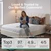imageNovilla Queen Bed Frame with Drawers Queen Bed Frame with Headboard LED Bed Frame Queen Size Charging Station and Adjustable Headboard Bed Frame Queen Size No Box Spring Needed BeigeWhite Velvet