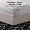 imageNovilla Queen Bed Frame with Drawers Queen Bed Frame with Headboard LED Bed Frame Queen Size Charging Station and Adjustable Headboard Bed Frame Queen Size No Box Spring Needed BeigeBeige