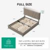 imageNovilla Queen Bed Frame with Drawers Queen Bed Frame with Headboard LED Bed Frame Queen Size Charging Station and Adjustable Headboard Bed Frame Queen Size No Box Spring Needed BeigeBeige