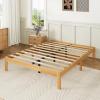 imageNovilla 12 Inch Full Size Bed Frame Solid Wooden Full Bed Frames with Headboard Wooden Classic Bed Frame Foundation No Box Spring Needed Easy Assembly Natural Grain WoodNatural Grain Wood