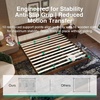 image:imageNovilla King Size Bed Frame with 3Level Adjustable Storage Headboard Solid Wood Platform Bed Frame with Slats No Box Spring Needed Noise Free Walnut Finish for Master Bedroom and Guest RoomWalnut