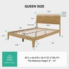 image:imageNovilla King Size Bed Frame with 3Level Adjustable Storage Headboard Solid Wood Platform Bed Frame with Slats No Box Spring Needed Noise Free Walnut Finish for Master Bedroom and Guest RoomNatural
