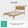 image:imageNovilla King Size Bed Frame with 3Level Adjustable Storage Headboard Solid Wood Platform Bed Frame with Slats No Box Spring Needed Noise Free Walnut Finish for Master Bedroom and Guest RoomNatural
