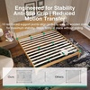image:imageNovilla King Size Bed Frame with 3Level Adjustable Storage Headboard Solid Wood Platform Bed Frame with Slats No Box Spring Needed Noise Free Walnut Finish for Master Bedroom and Guest RoomNatural