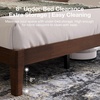 image:imageNovilla King Size Bed Frame with 3Level Adjustable Storage Headboard Solid Wood Platform Bed Frame with Slats No Box Spring Needed Noise Free Walnut Finish for Master Bedroom and Guest RoomWalnut