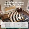 image:imageNovilla King Size Bed Frame with 3Level Adjustable Storage Headboard Solid Wood Platform Bed Frame with Slats No Box Spring Needed Noise Free Walnut Finish for Master Bedroom and Guest RoomNatural