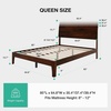 image:imageNovilla King Size Bed Frame with 3Level Adjustable Storage Headboard Solid Wood Platform Bed Frame with Slats No Box Spring Needed Noise Free Walnut Finish for Master Bedroom and Guest RoomWalnut