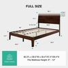image:imageNovilla King Size Bed Frame with 3Level Adjustable Storage Headboard Solid Wood Platform Bed Frame with Slats No Box Spring Needed Noise Free Walnut Finish for Master Bedroom and Guest RoomWalnut