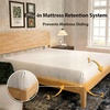 image:imageNovilla King Size Bed Frame with 3Level Adjustable Storage Headboard Solid Wood Platform Bed Frame with Slats No Box Spring Needed Noise Free Walnut Finish for Master Bedroom and Guest RoomNatural
