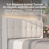 image:imageNovilla Queen Bed Frame with Charging Station amp LED Lights Upholstered French Luxury Platform Bed with Wingback Headboard Lamb Wool Fabric No Box Spring Needed Easy Assembly Cream WhiteFull