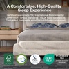 image:imageNovilla Queen Bed Frame with Charging Station amp LED Lights Upholstered French Luxury Platform Bed with Wingback Headboard Lamb Wool Fabric No Box Spring Needed Easy Assembly Cream WhiteKing
