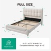 image:imageNovilla Queen Bed Frame with Charging Station amp LED Lights Upholstered French Luxury Platform Bed with Wingback Headboard Lamb Wool Fabric No Box Spring Needed Easy Assembly Cream WhiteFull