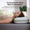 image:imageNovilla Tencel Side Sleeper Pillow for Neck and Shoulder Pain Curved Crescent Design with Adjustable Shredded Memory Foam SilkLike Soft Cover for Face amp Hair Care QueenGreen