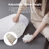 image:imageNovilla Tencel Side Sleeper Pillow for Neck and Shoulder Pain Curved Crescent Design with Adjustable Shredded Memory Foam SilkLike Soft Cover for Face amp Hair Care QueenGreen
