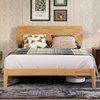image:imageNovilla King Size Bed Frame with 3Level Adjustable Storage Headboard Solid Wood Platform Bed Frame with Slats No Box Spring Needed Noise Free Walnut Finish for Master Bedroom and Guest RoomNatural