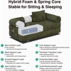 image:imageNovilla 75 Convertible Futon Sofa Bed Boneless Couch with Smarts Coil Support amp HighDensity Foam No Assembly Corduroy Folding Loveseat Floor Sleeper for Living Room Apartment Bedroom BlackGreen