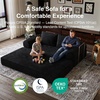 image:imageNovilla 75 Convertible Futon Sofa Bed Boneless Couch with Smarts Coil Support amp HighDensity Foam No Assembly Corduroy Folding Loveseat Floor Sleeper for Living Room Apartment Bedroom BlackBlack