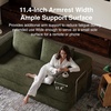 image:imageNovilla 75 Convertible Futon Sofa Bed Boneless Couch with Smarts Coil Support amp HighDensity Foam No Assembly Corduroy Folding Loveseat Floor Sleeper for Living Room Apartment Bedroom BlackGreen