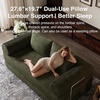 image:imageNovilla 75 Convertible Futon Sofa Bed Boneless Couch with Smarts Coil Support amp HighDensity Foam No Assembly Corduroy Folding Loveseat Floor Sleeper for Living Room Apartment Bedroom BlackGreen