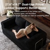 image:imageNovilla 75 Convertible Futon Sofa Bed Boneless Couch with Smarts Coil Support amp HighDensity Foam No Assembly Corduroy Folding Loveseat Floor Sleeper for Living Room Apartment Bedroom BlackBlack