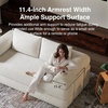 image:imageNovilla 75 Convertible Futon Sofa Bed Boneless Couch with Smarts Coil Support amp HighDensity Foam No Assembly Corduroy Folding Loveseat Floor Sleeper for Living Room Apartment Bedroom BlackBeige