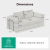 image:imageNovilla 75 Convertible Futon Sofa Bed Boneless Couch with Smarts Coil Support amp HighDensity Foam No Assembly Corduroy Folding Loveseat Floor Sleeper for Living Room Apartment Bedroom BlackBeige