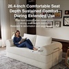 image:imageNovilla 75 Convertible Futon Sofa Bed Boneless Couch with Smarts Coil Support amp HighDensity Foam No Assembly Corduroy Folding Loveseat Floor Sleeper for Living Room Apartment Bedroom BlackBeige
