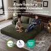 image:imageNovilla 75 Convertible Futon Sofa Bed Boneless Couch with Smarts Coil Support amp HighDensity Foam No Assembly Corduroy Folding Loveseat Floor Sleeper for Living Room Apartment Bedroom BlackGreen