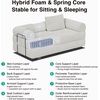 image:imageNovilla 75 Convertible Futon Sofa Bed Boneless Couch with Smarts Coil Support amp HighDensity Foam No Assembly Corduroy Folding Loveseat Floor Sleeper for Living Room Apartment Bedroom BlackBeige