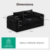 image:imageNovilla 75 Convertible Futon Sofa Bed Boneless Couch with Smarts Coil Support amp HighDensity Foam No Assembly Corduroy Folding Loveseat Floor Sleeper for Living Room Apartment Bedroom BlackBlack