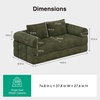 image:imageNovilla 75 Convertible Futon Sofa Bed Boneless Couch with Smarts Coil Support amp HighDensity Foam No Assembly Corduroy Folding Loveseat Floor Sleeper for Living Room Apartment Bedroom BlackGreen