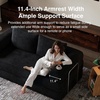 image:imageNovilla 75 Convertible Futon Sofa Bed Boneless Couch with Smarts Coil Support amp HighDensity Foam No Assembly Corduroy Folding Loveseat Floor Sleeper for Living Room Apartment Bedroom BlackBlack