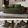 image:imageNovilla 75 Convertible Futon Sofa Bed Boneless Couch with Smarts Coil Support amp HighDensity Foam No Assembly Corduroy Folding Loveseat Floor Sleeper for Living Room Apartment Bedroom BlackGreen
