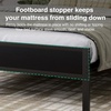 image:imageNoviila Twin Bed Frame with LED Lights and Charging Station Metal Platform Bed with 2Tier Storage Headboard Smart Music Sync ToolFree Assembly No Box Spring Needed BlackQueen