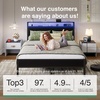 image:imageNoviila Twin Bed Frame with LED Lights and Charging Station Metal Platform Bed with 2Tier Storage Headboard Smart Music Sync ToolFree Assembly No Box Spring Needed BlackQueen
