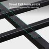 image:imageNoviila Twin Bed Frame with LED Lights and Charging Station Metal Platform Bed with 2Tier Storage Headboard Smart Music Sync ToolFree Assembly No Box Spring Needed BlackQueen