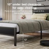 image:imageNoviila Twin Bed Frame with LED Lights and Charging Station Metal Platform Bed with 2Tier Storage Headboard Smart Music Sync ToolFree Assembly No Box Spring Needed BlackTwin