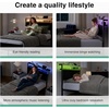 image:imageNoviila Twin Bed Frame with LED Lights and Charging Station Metal Platform Bed with 2Tier Storage Headboard Smart Music Sync ToolFree Assembly No Box Spring Needed BlackTwin