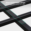 image:imageNoviila Twin Bed Frame with LED Lights and Charging Station Metal Platform Bed with 2Tier Storage Headboard Smart Music Sync ToolFree Assembly No Box Spring Needed BlackTwin