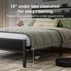 image:imageNoviila Twin Bed Frame with LED Lights and Charging Station Metal Platform Bed with 2Tier Storage Headboard Smart Music Sync ToolFree Assembly No Box Spring Needed BlackFull