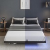 image:imageNovilla Floating Bed Frame with LED Lights Modern Platform Queen Bed Frame with Mattress Slide Stopper Easy Assembly No Box Spring Needed Noise FreeFull