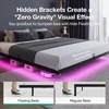 image:imageNovilla Floating Bed Frame with LED Lights Modern Platform Queen Bed Frame with Mattress Slide Stopper Easy Assembly No Box Spring Needed Noise FreeKing