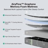 image:imageNovilla AiryFlow Graphene 14 Inch King Size Mattress Cooling Memory Foam  Medium Firm Mattress Thermal Balance Cover 3Zone Lumbar Support Pressure Relief amp Motion Isolation CertiPURUS CertifiedGrey